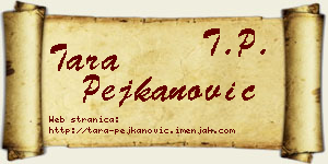 Tara Pejkanović vizit kartica